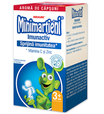 Minimartieni Imunactiv cu aroma de capsuni, 50 tablete, Walmark