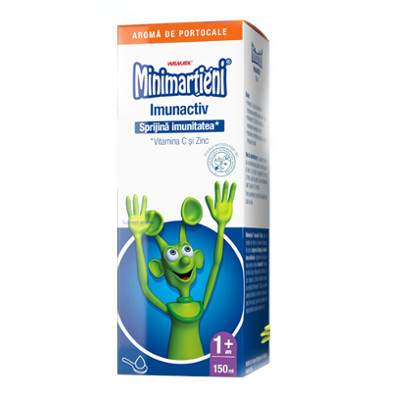 Minimartieni Imunactiv sirop cu aroma de portocale, 150 ml, Walmark