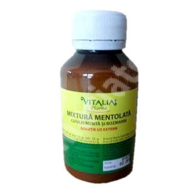 Mixtura mentolata cu ulei de menta si rozmarin, 100 g, Vitalia