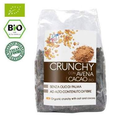 Musli crocant bio cu fulgi de ovaz si cacao, 375 g, La Finestra Sul Cielo