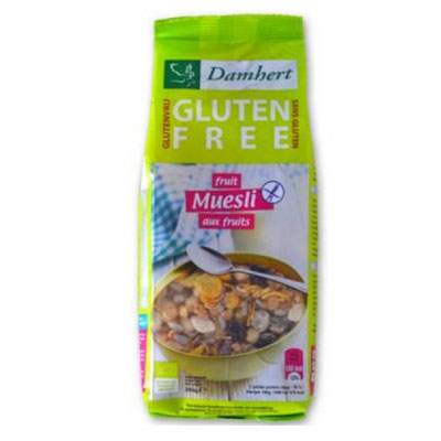 Musli cu fructe fara gluten, 200 g, Damhert