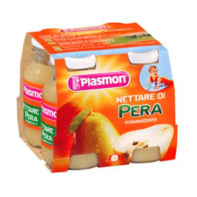 Nectar de pere, Gr. +4 luni, 4x125 ml, Plasmon