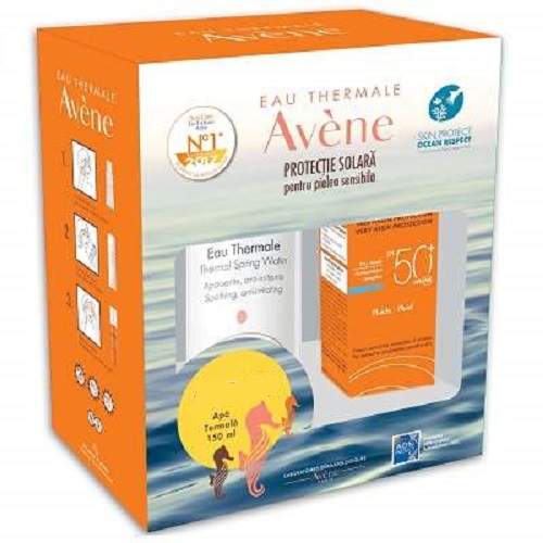 Oferta Pachet Avene Fluid SPF50  si Apa Termala Piele Sensibila, Pierre Fabre