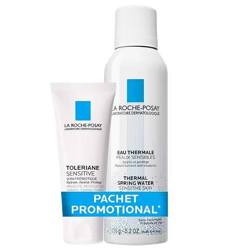 Oferta Pachet Crema hidratanta probiotica Toleriane Sensitive si Apa termala, La Roche-Posay