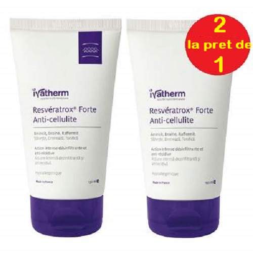 Oferta Pachet cu Crema anticelulitica - Resveratrox Forte , 300ml, Ivatherm