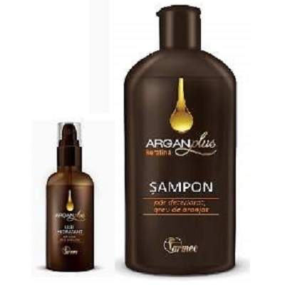 Oferta, sampon cu keratina 250 ml si ulei de argan 100 ml, Argan Plus