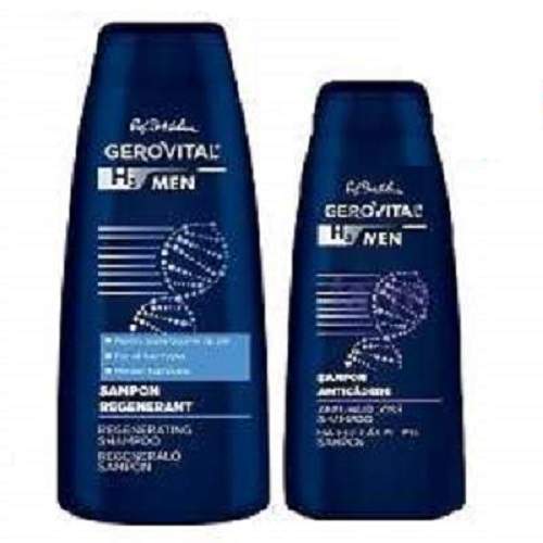 Oferta Pachet, sampon regenerant 400 ml si sampon anticadere 250 ml, Gerovital Men