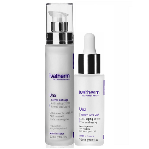 Oferta Pachet Ser si Crema de fata anti-aging Una, 30+50 ml, Ivatherm