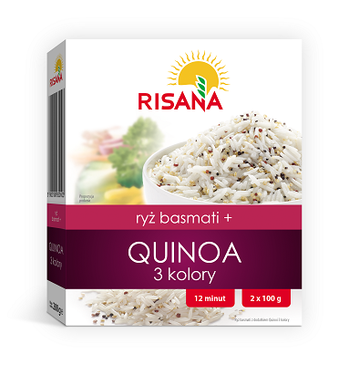 Orez basmati cu quinoa in 3 culori 2x100 g, Risana