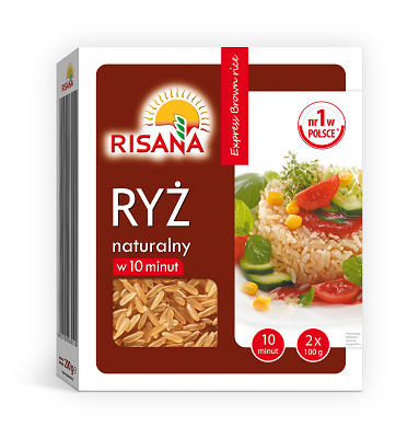 Orez natural cu fierbere rapida - 10 minute, 2x100g, Risana