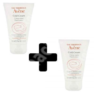 Pachet crema de maini Cold Cream, 2x 50 ml, Avene