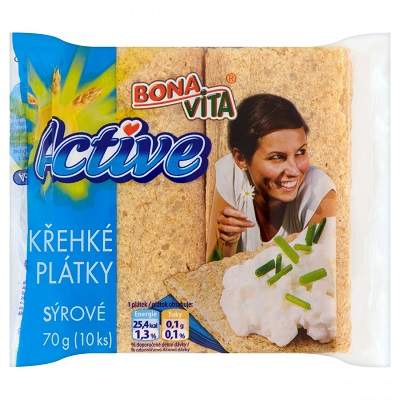 Paine crocanta cu branza, 70 g, Bonavita