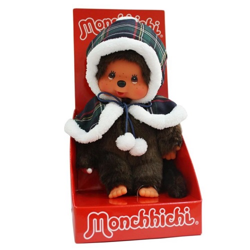 Papusa Baietel cu pelerina, 20cm, Monchhichi