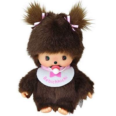 Papusa bebe cu bavetica, +3 ani, 20cm, 235550, Monchhichi