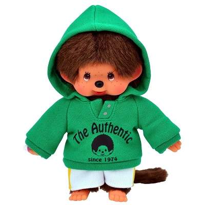 Papusa Bebe cu hanorac verde, +3 ani, 20cm, Monchhichi