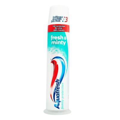 Pasta de dinti 3 in 1 Fresh & Minty Family Protection, 100 ml, Aquafresh