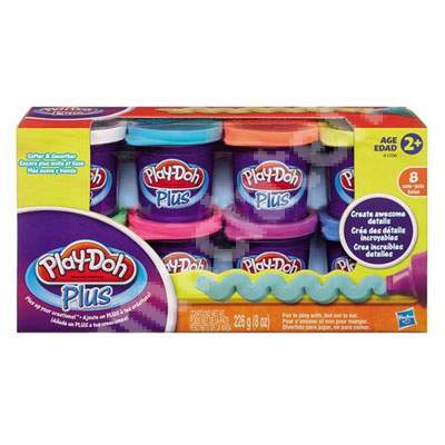 Pasta de modelat Play-Doh Plus, 8 cutii, HB1206, Hasbro