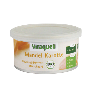 Paste Bio din Migdale si Morcov, 125 g, Vitaquell