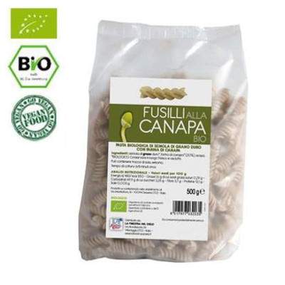 Paste Bio Fusilli cu canepa, 500 g, La Finestra Sul Cielo