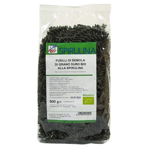 Paste Fusilli Bio din grau cu spirulina, 500 g, La Finestra sul Cielo