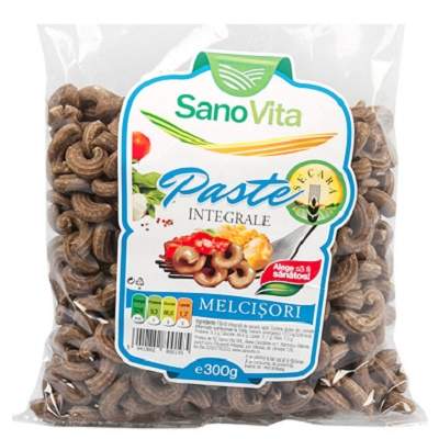 Paste integrale din secara, melcisori, 300 g, Sanovita