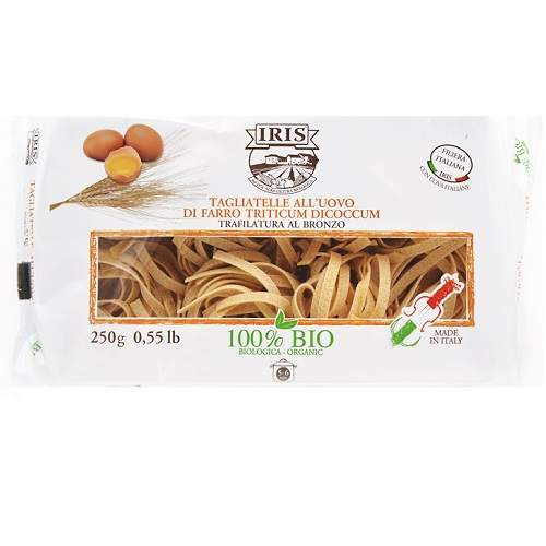 Paste Tagliatele din spelta cu ou, 250 g, Iris Bio