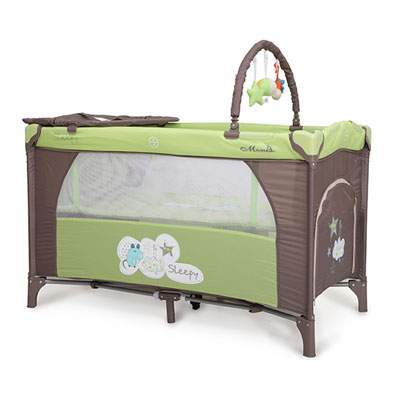 Patut pliabil Sleepy Verde, 125x65x80 cm, Moni