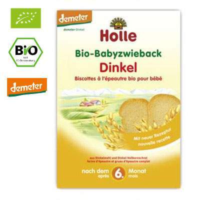 Pesmeti Bio din grau spelt, Gr. 6 luni, 200 g, Holle Baby Food