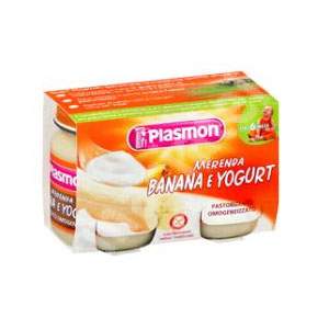 Piure omogenizat din banane si iaurt, +6 luni, 2x120 g, Plasmon