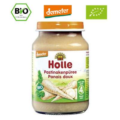 Piure Bio de pastarnac, Gr. 4 luni, 190 g, Holle Baby Food