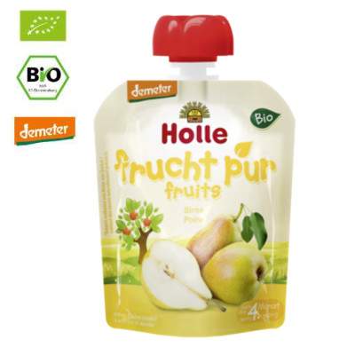 Piure Bio de pere, Gr. 4 luni, 90 g, Holle Beby Food