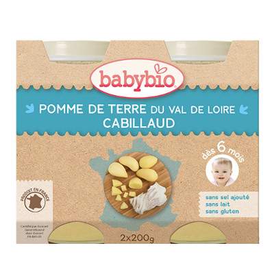 Piure de cartofi si peste Morun, Gr. 6 luni, 2x200 g, Babybio