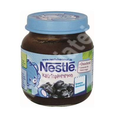 Piure de prune,  +4 luni, 125 g, Nestle