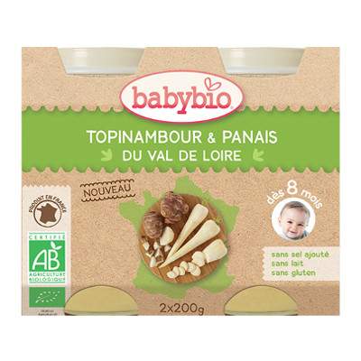 Piure de topinambur si pastarnac, Gr. 8 luni, 2x200 g, Babybio