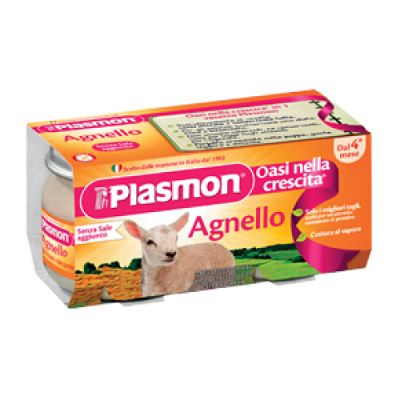 Piure omogenizat din carne de miel, +4luni, 2x80g, Plasmon