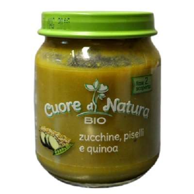 Piure zucchini, mazare si quinoa, 110 gr, Cuore Di Natura