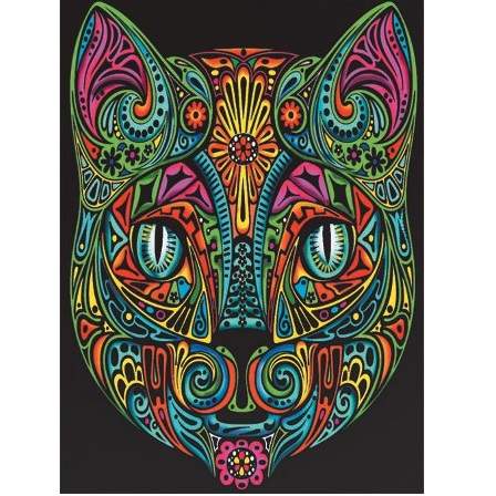 Plansa speciala de colorat pe catifea Catel, 47x35cm, L88, Colorvelvet