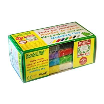 Plastilina multicolora pentru modelat Okonorm, 500 g, Ecoera