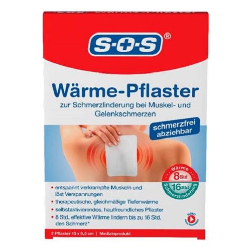 Plasture cald anti-durere, 2 bucati, SOS