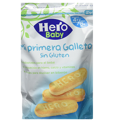 Primii mei biscuiti fara gluten, +4 luni, 180 g, Hero Baby