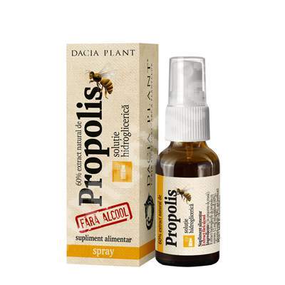 Propolis fara alcool spray, 20 ml, Dacia Plant