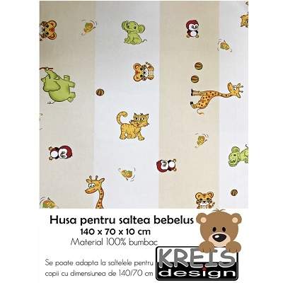 Protectie bumbac saltea patut, 140x70x10, Kreis