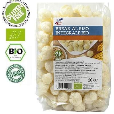 Pufuleti Bio din orez integral, 50 g, La Finestra Sul Cielo