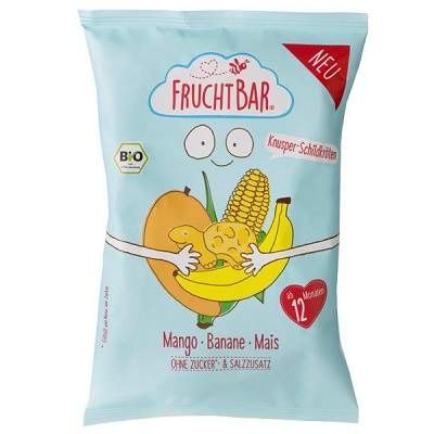 Pufuleti fara gluten cu Mango, Banane si Porumb, 30 g, Frucht Bar