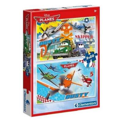 Puzzle Avioane, 2 puzzle x 20 piese, CL07009, Clementoni