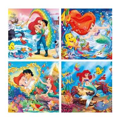 Set puzzle Mica Sirena, 4 puzzle x 6 piese, CL20543, Clementoni