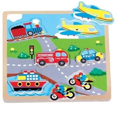 Puzzle, Mijloace de Transport cu sunete, NC0526, NCT