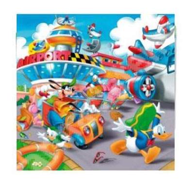 Set puzzle orasul animat a lui Mickey, 4 puzzle x 6 piese, CL20517, Clementoni