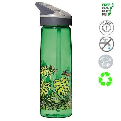 Recipient din Tritan cu capac automat Jannu, Verde, 750 ml, Laken