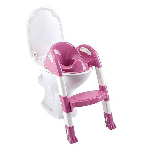 Reductor pentru toaleta cu scarita Kiddyloo Pink, 172552, Thermobaby